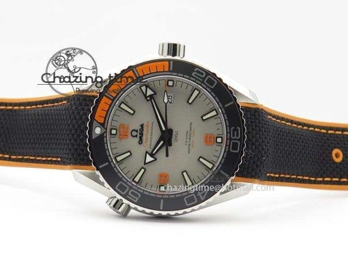 0102 ComfortFit 2016 Planet Ocean 45mm SS JHF Gray Dial On Nylon Strap A 8226